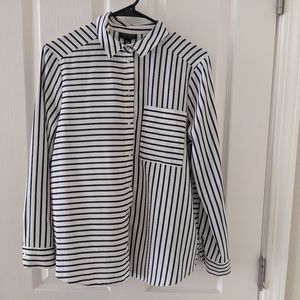 Striped Top Shop Button Down Blouse